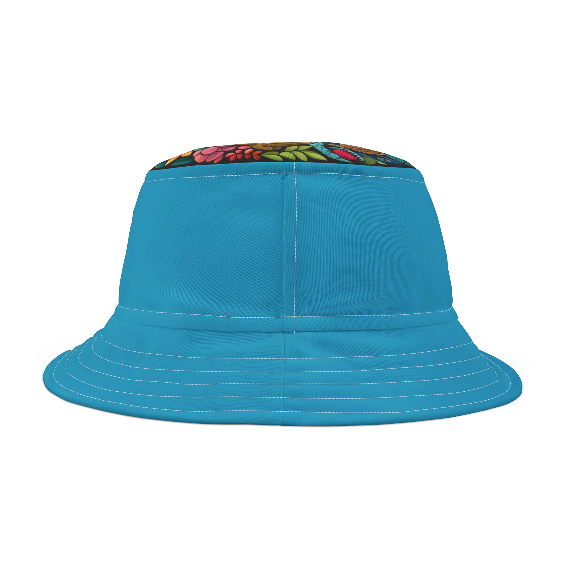 I Am Kolohe | Bucket Hat (AOP) | Turquoise With White or Black Stitching | 2 sizes | Kolohe Ko - Kolohe Ko