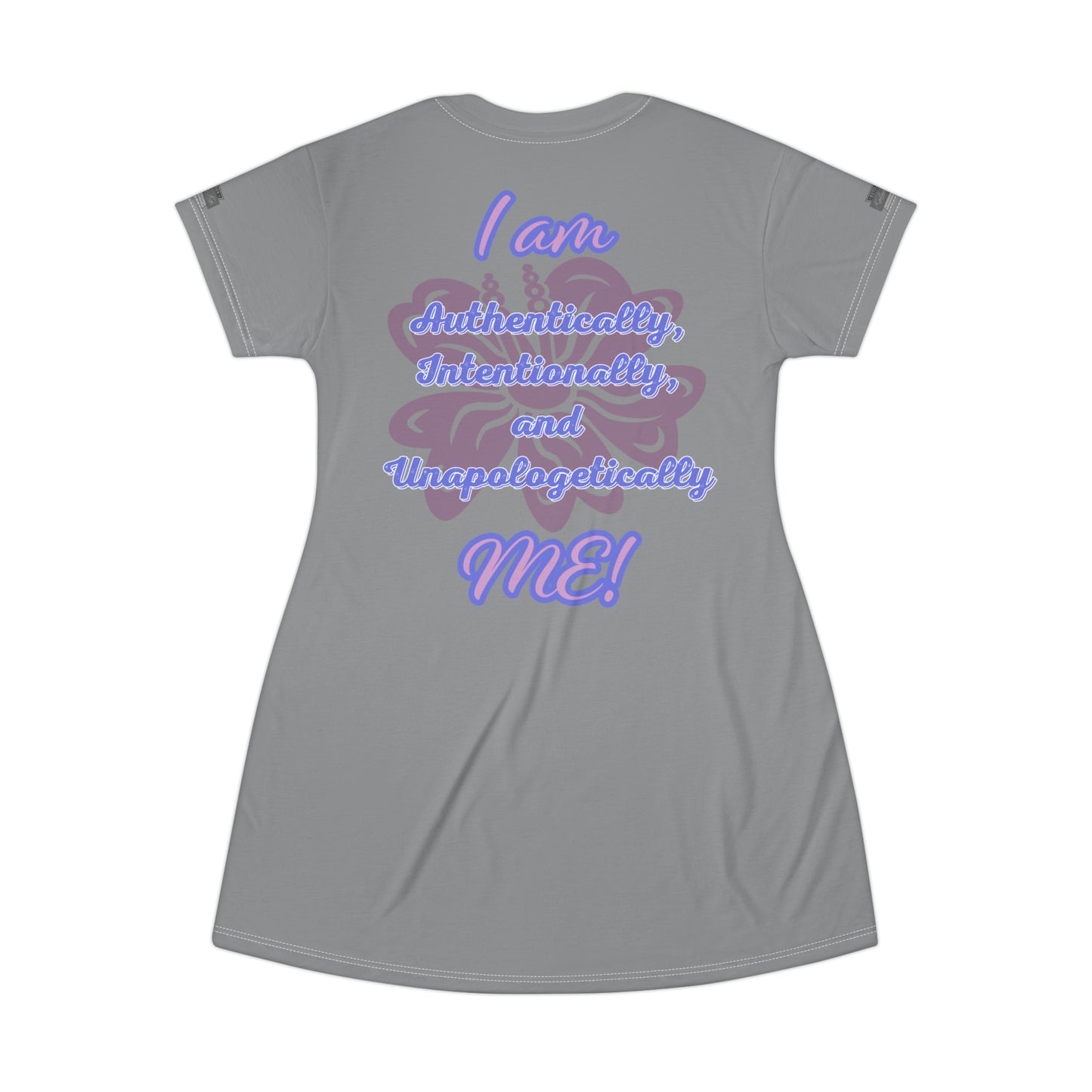 "I AM...ME!" - Grey T-Shirt Dress - Kolohe Ko. - Kolohe Ko