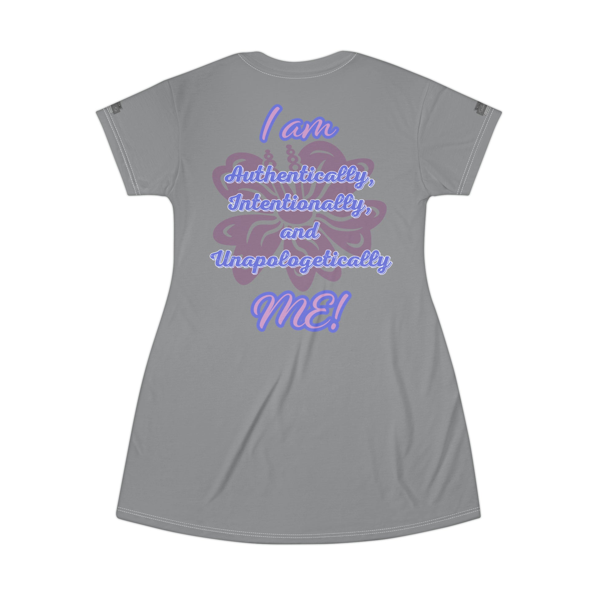 "I AM...ME!" - Grey T-Shirt Dress - Kolohe Ko. - Kolohe Ko