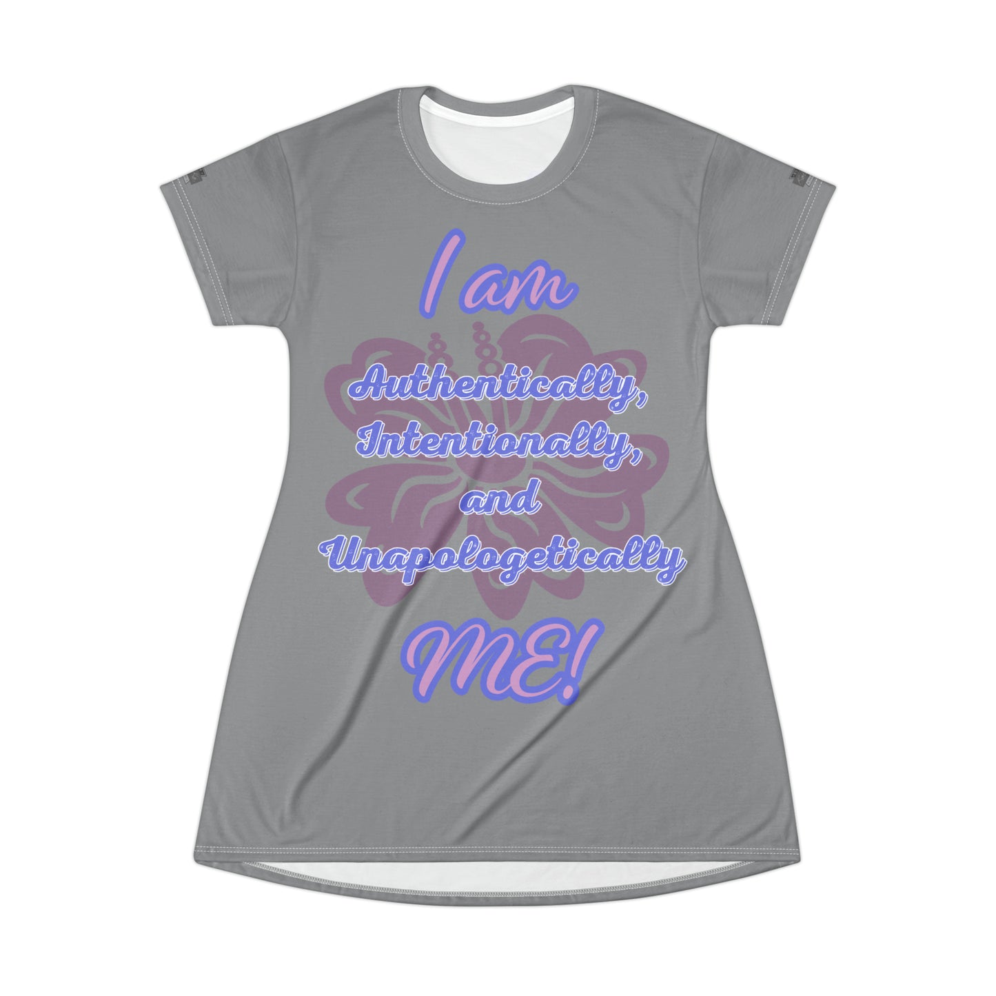 "I AM...ME!" - Grey T-Shirt Dress - Kolohe Ko. - Kolohe Ko