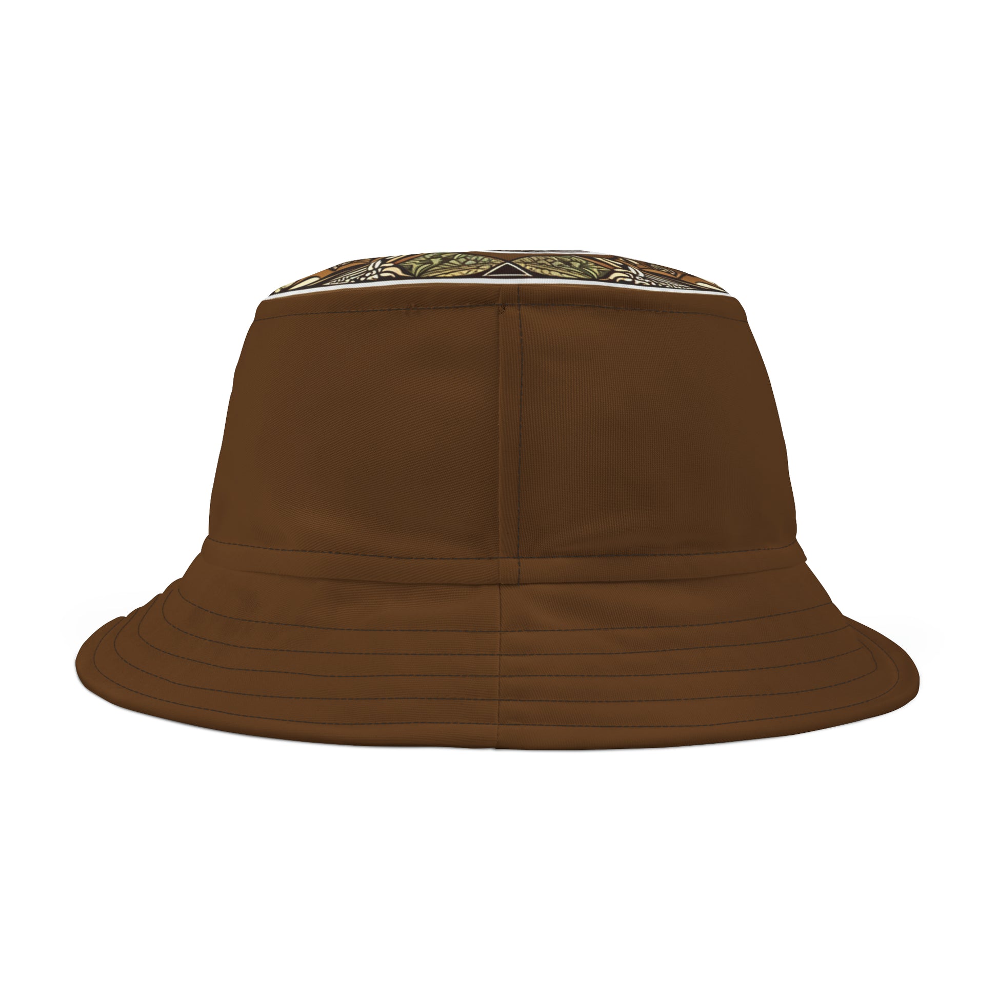 I Am Kolohe | Bucket Hat (AOP) | Brown With White or Black Stitching | 2 sizes | Kolohe Ko - Kolohe Ko