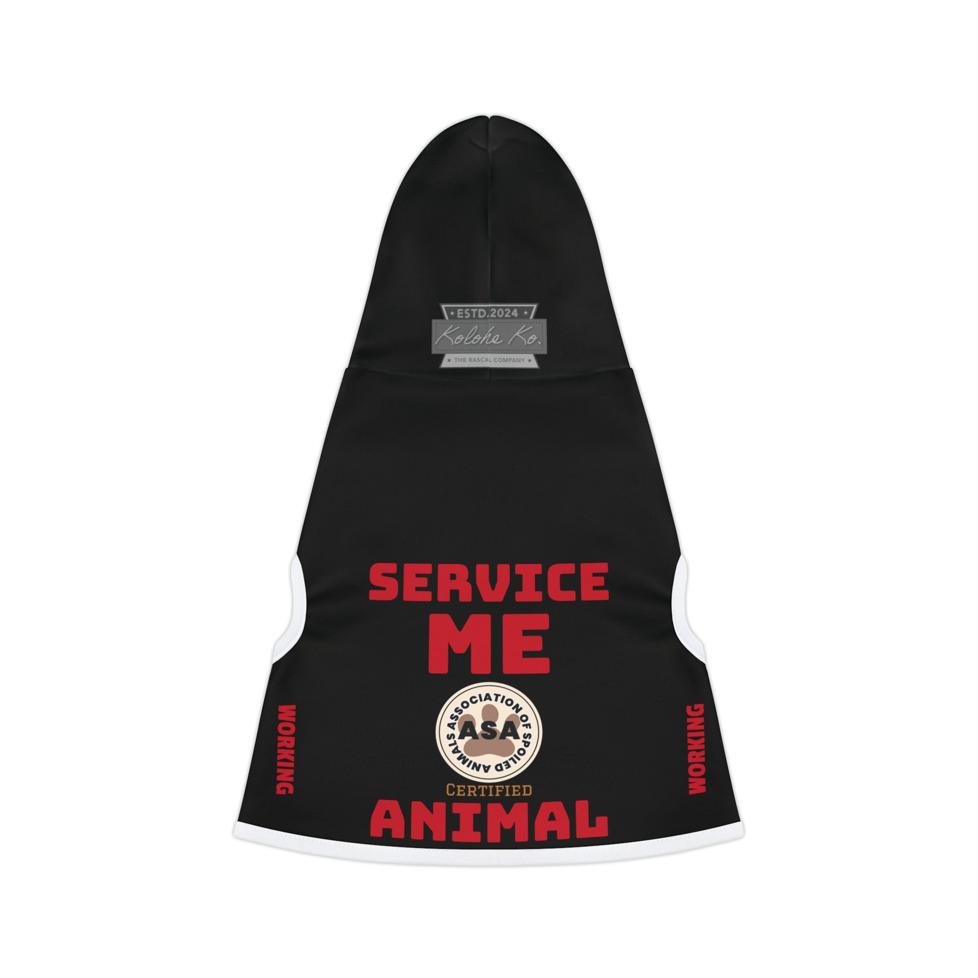 Service Me! Animal - Black Pet Hoodie - Kolohe Ko. - Kolohe Ko