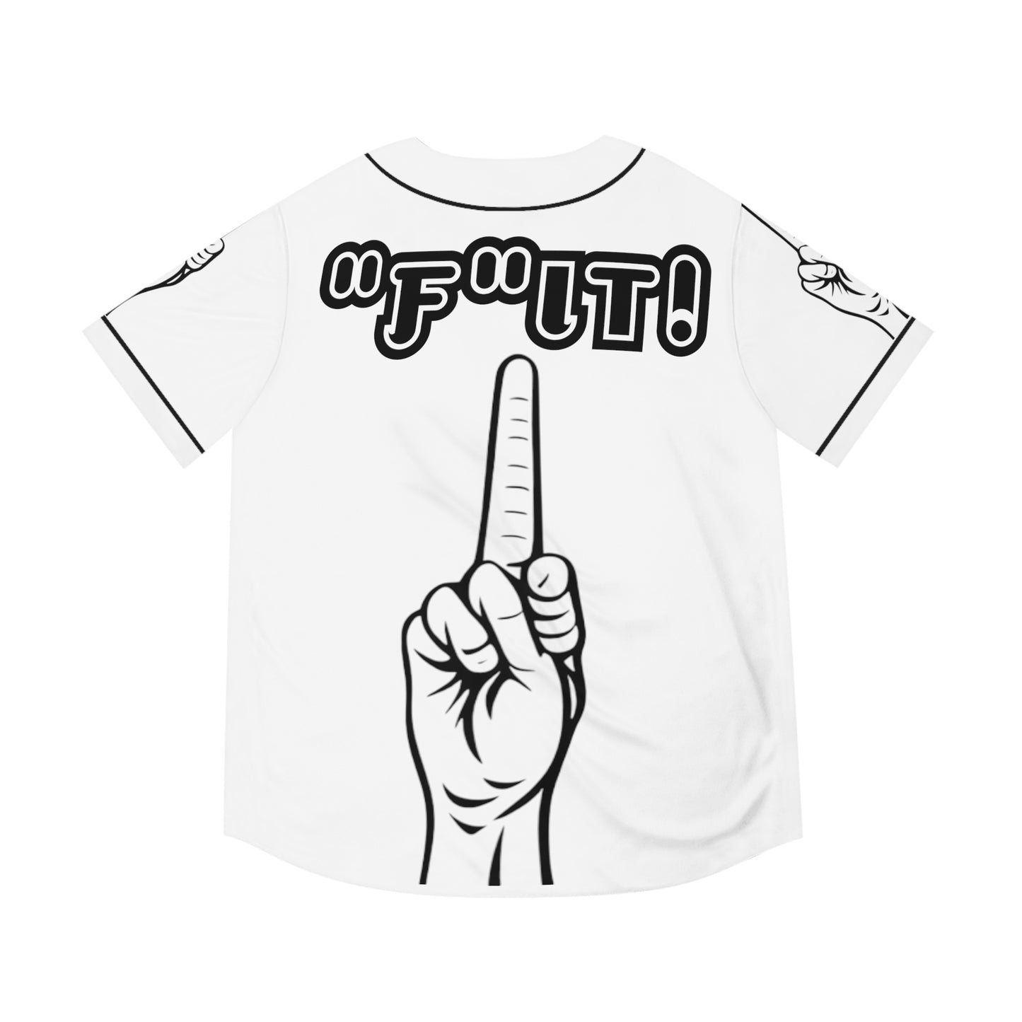 "F"it - White Men's Baseball Jersey - Select White or Black Trim and Buttons - Kolohe Ko. - Kolohe Ko