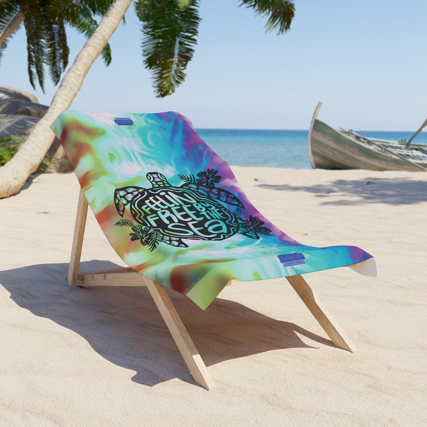 Feelin Free By The Sea | Beach Towel  | Honu | 2 Sizes | Kolohe Ko - Kolohe Ko