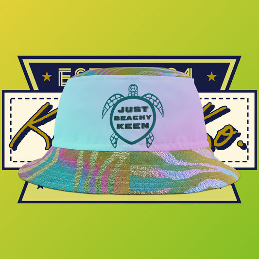 Just BEACHY Keen | Bucket Hat | Multi Colored Pastel Tiger Print | KoloheKo - Kolohe Ko