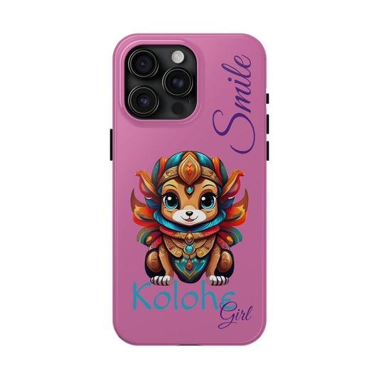 Kolohe Girl Pink Phone Case: Cute, Protective iPhone & Samsung Cases, Wireless Charging Compatible