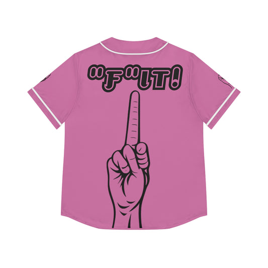 "F"IT | Women's Baseball Jersey (AOP) | Pink with Black or White Seems | Kolohe Ko - Kolohe Ko