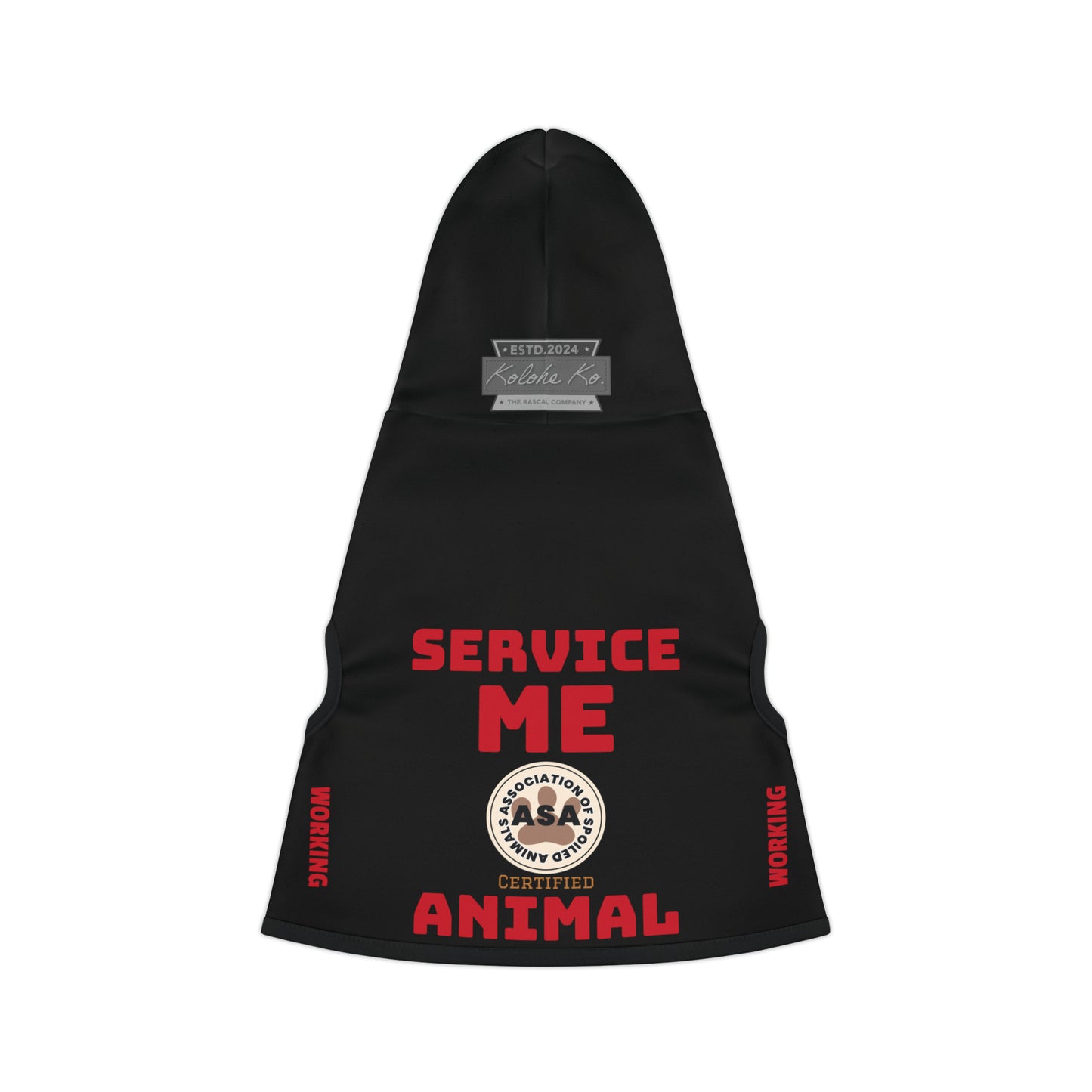 Service Me! Animal - Black Pet Hoodie - Kolohe Ko. - Kolohe Ko